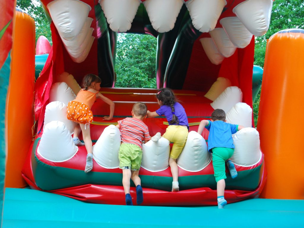 In,The,Summer,,In,The,Amusement,Park,,Inflatable,Slide,For